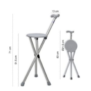 Best Seller Aluminum Walking Stick with Seat – Foldable Mobility Aid, Lightweight, Durable, Comfortable Seat, Portable