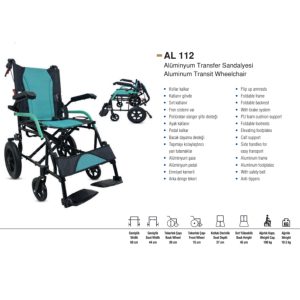 Transfer Chair – Easy Patient Handling, Lightweight Design, Comfortable Seat, Durable Frame, Bulk Packaging