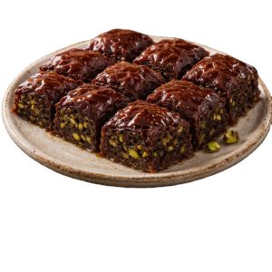 Premium Halal Pistachio Purplemix Diabetic Baklava Sugar Free Traditional Turkish Dessert with Frozen Storage in Box
