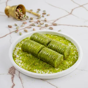 Premium Green Pistachio Rolled Baklava